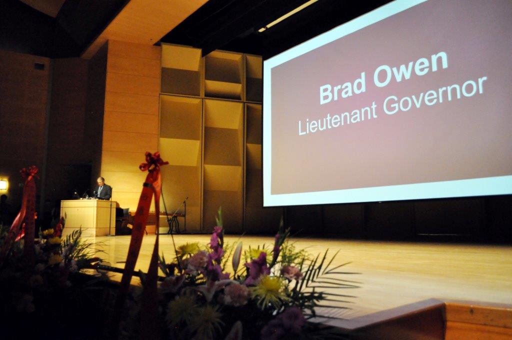 VIP speech by Lt. Governor Brad Owen