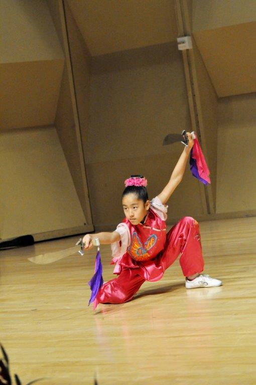 Ava Yu on double broadsword (Ava has won over 30 gold medals)